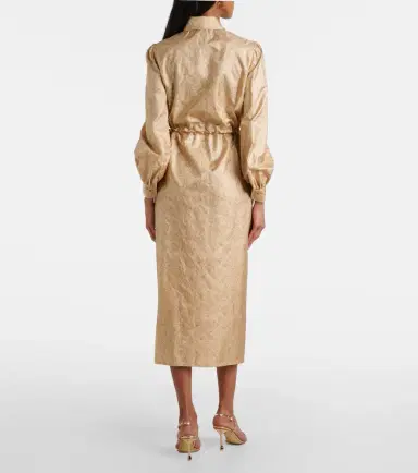Max Mara Ape belted silk twill maxi dress | Thumbnail 2