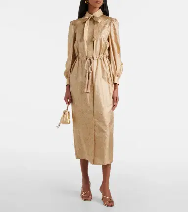 Max Mara Ape belted silk twill maxi dress | Thumbnail 5