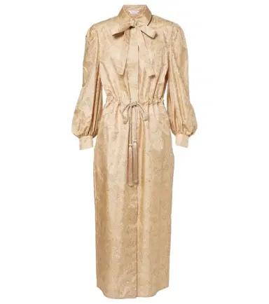 Max Mara Ape belted silk twill maxi dress | Thumbnail 1