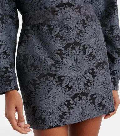 Max Mara Pomezia wool-blend jacquard miniskirt | Thumbnail 4