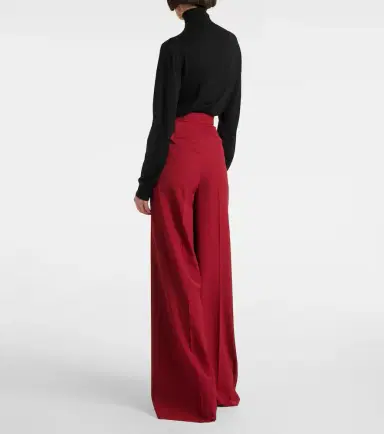 Max Mara Ninfa virgin wool gabardine palazzo pants | Thumbnail 5