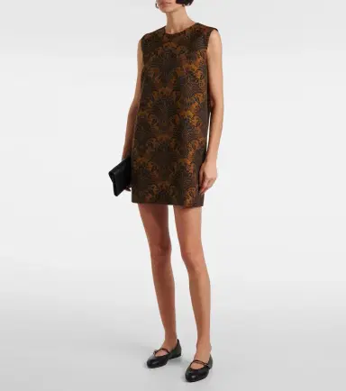 Max Mara Romania jacquard wool-blend minidress | Thumbnail 2