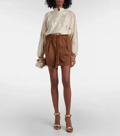 Max Mara Tabarin wool and silk-blend miniskirt | Thumbnail 3