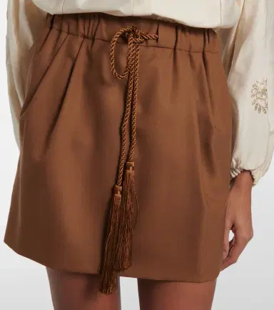 Max Mara Tabarin wool and silk-blend miniskirt | Thumbnail 4