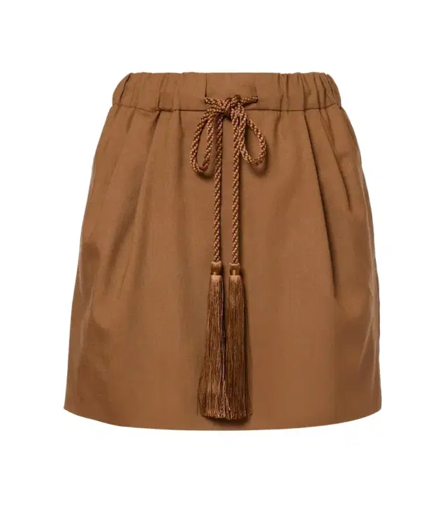 Max Mara Tabarin wool and silk-blend miniskirt