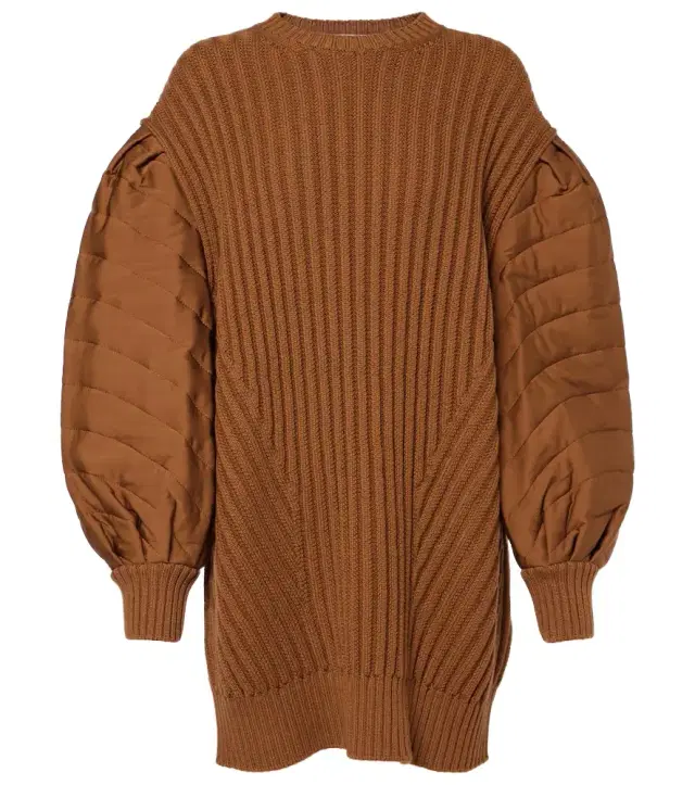 Max Mara Ottuso ribbed-knit virgin wool minidress