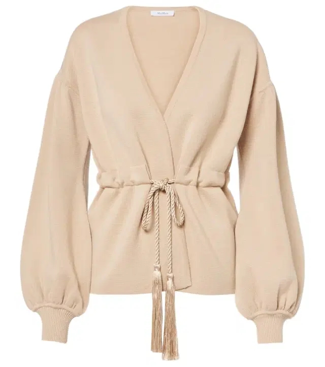 Max Mara Tiberio belted virgin wool cardigan