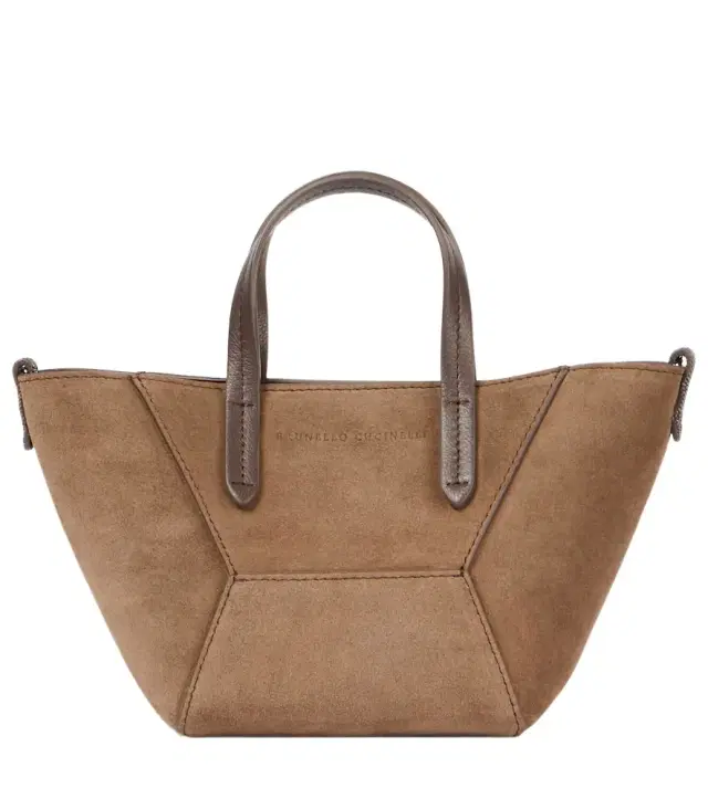 Brunello Cucinelli BC Duo Mini Monili suede tote bag