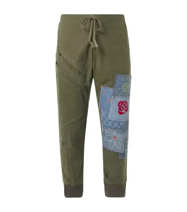 Greg Lauren Patchwork cotton sweatpants