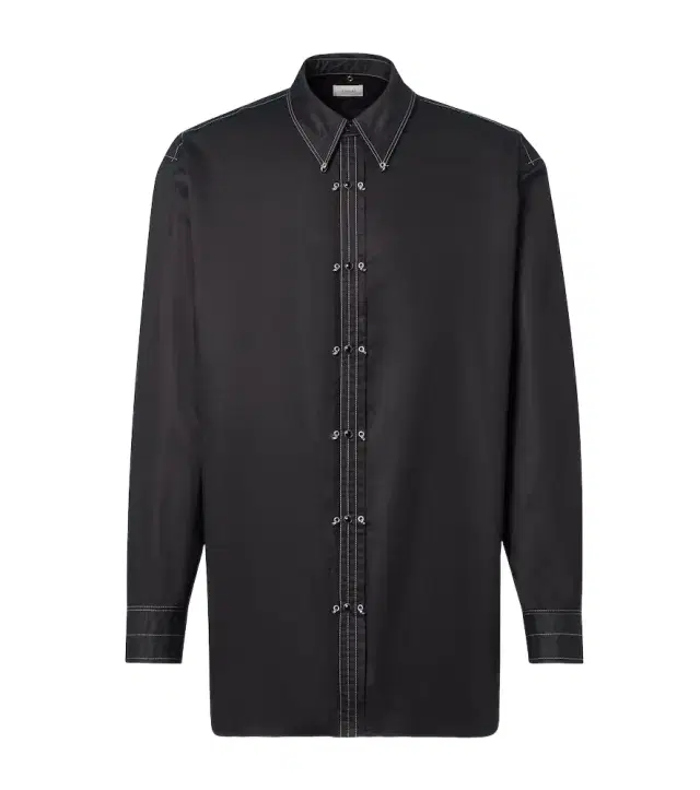 Lemaire Embellished cotton satin shirt