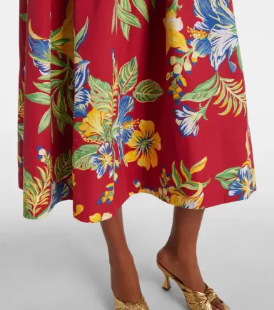 Polo Ralph Lauren Floral cotton midi dress | Thumbnail 4