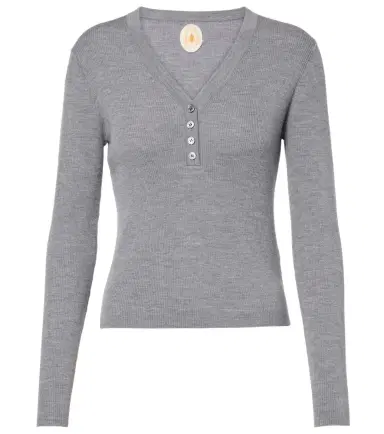 Jardin des Orangers Virgin wool Henley shirt | Thumbnail 1