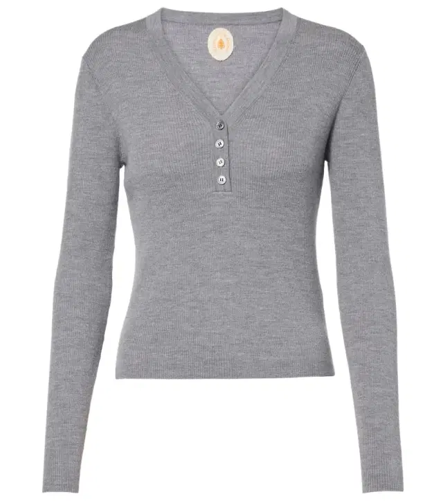 Jardin des Orangers Virgin wool Henley shirt