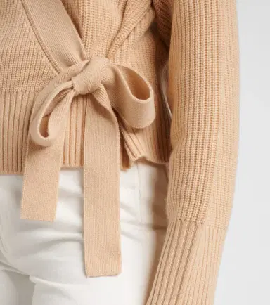 Jardin des Orangers Wool and cashmere wrap cardigan | Thumbnail 3