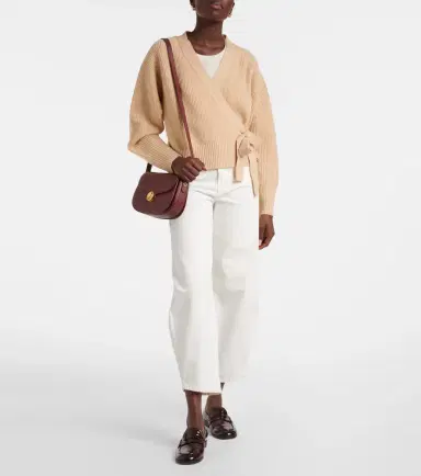 Jardin des Orangers Wool and cashmere wrap cardigan | Thumbnail 4