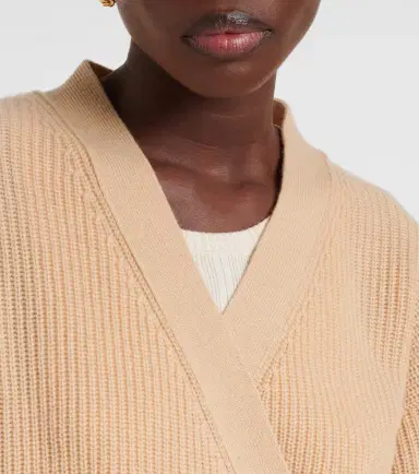 Jardin des Orangers Wool and cashmere wrap cardigan | Thumbnail 5