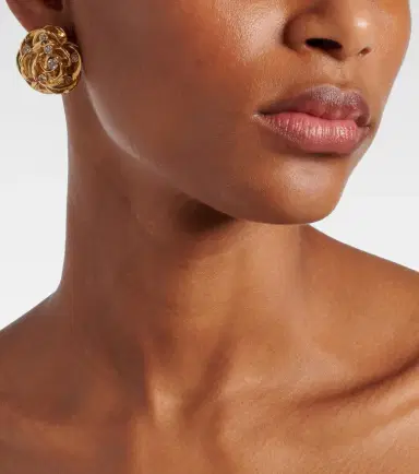 Magda Butrym Floral embellished gold-plated earrings | Thumbnail 3