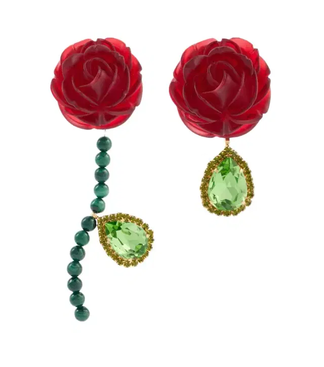Magda Butrym Embellished sterling silver drop earrings
