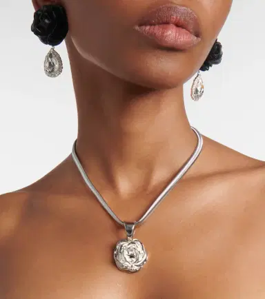 Magda Butrym Floral crystal-embellished pendant necklace | Thumbnail 2