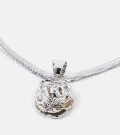 Magda Butrym Floral crystal-embellished pendant necklace | Thumbnail 4