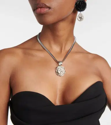 Magda Butrym Floral crystal-embellished pendant necklace | Thumbnail 5