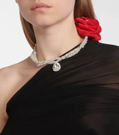 Magda Butrym Floral-appliqué embellished necklace | Thumbnail 4