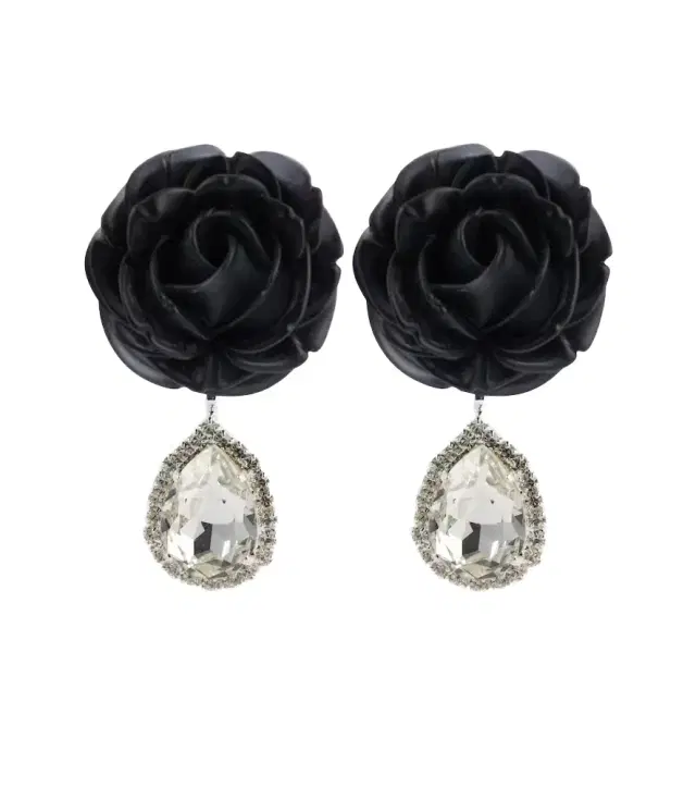 Magda Butrym Mini Rose crystal-embellished drop earrings