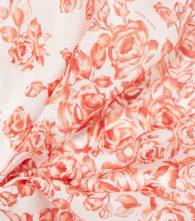 Magda Butrym Floral printed cotton and silk scarf | Thumbnail 2
