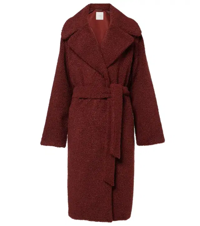 Varley Vermont faux shearling wrap coat