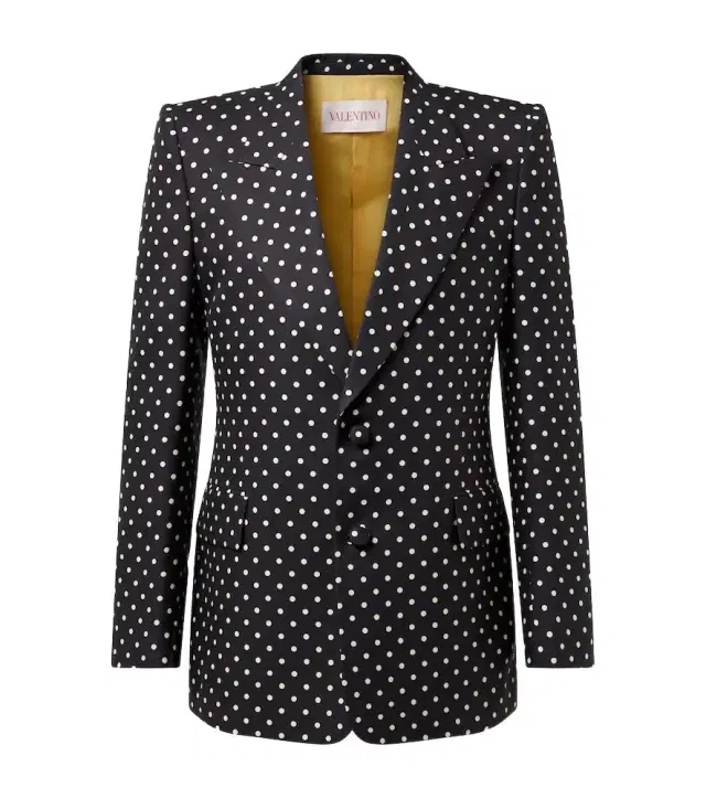 Valentino Polka-dot silk blazer
