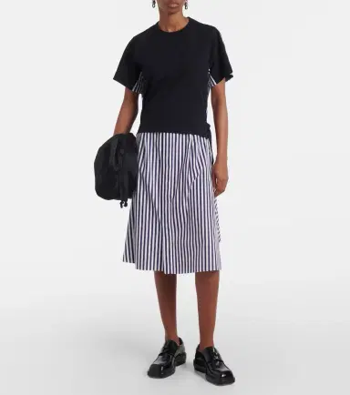 Sacai Striped cotton shirt dress | Thumbnail 2