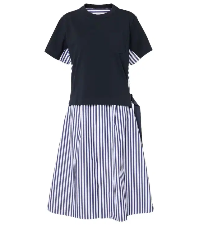 Striped cotton shirt dress