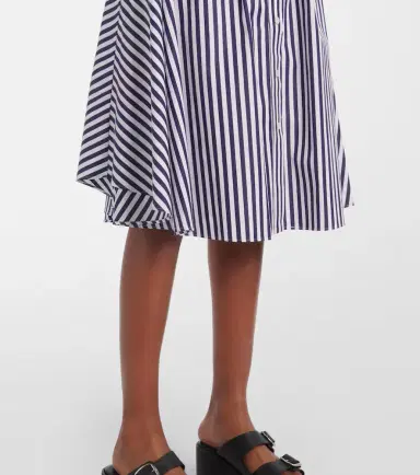 Sacai Striped cotton midi dress | Thumbnail 4