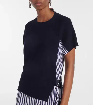 Sacai Striped cotton midi dress | Thumbnail 5