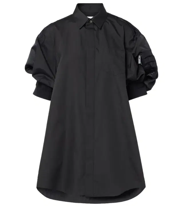 Poplin and technical twill shirt dress