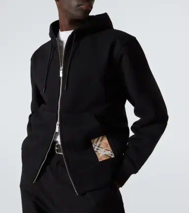 Burberry EKD zip-up cotton jersey hoodie | Thumbnail 2 Burberry EKD zip-up cotton jersey hoodie | Thumbnail 2