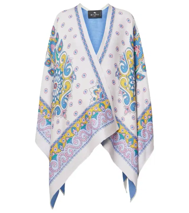 Etro Paisley wool-blend cape