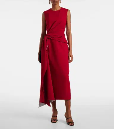Roksanda Elham draped crêpe midi dress | Thumbnail 3