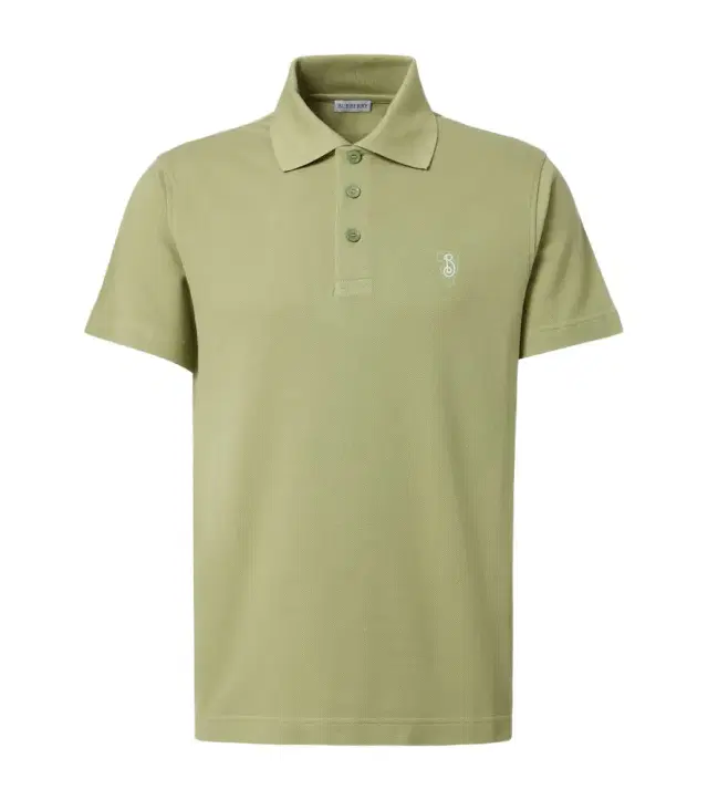 Burberry Embroidered cotton polo shirt