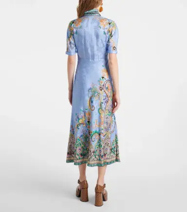 Etro Paisley satin midi dress | Thumbnail 2