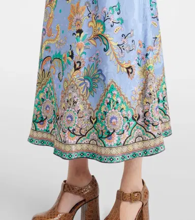 Etro Paisley satin midi dress | Thumbnail 5