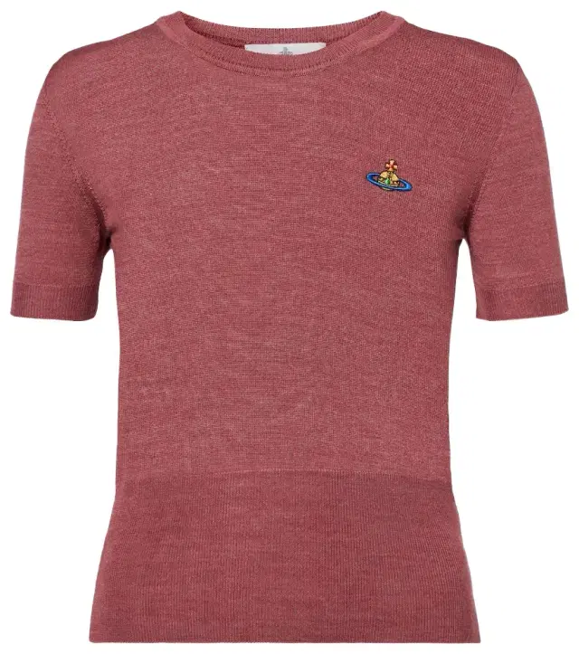 Vivienne Westwood Bea logo wool and silk top