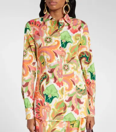Etro Paisley cotton-blend poplin shirt | Thumbnail 3