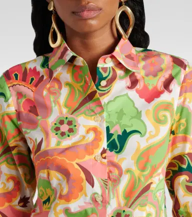 Etro Paisley cotton-blend poplin shirt | Thumbnail 5