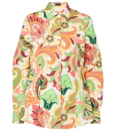 Etro Paisley cotton-blend poplin shirt | Thumbnail 1