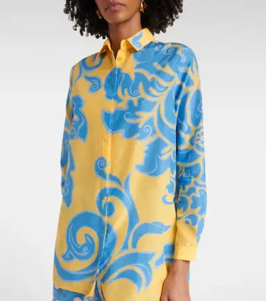 Etro Printed cotton and silk shirt | Thumbnail 3