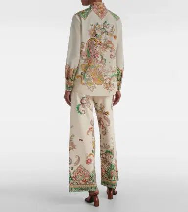 Etro Printed cotton and silk shirt | Thumbnail 4