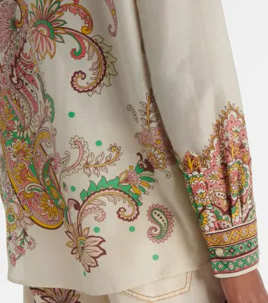 Etro Printed cotton and silk shirt | Thumbnail 5