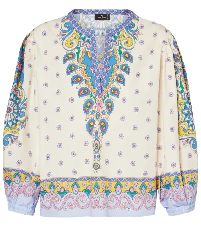 Etro Printed cotton top
