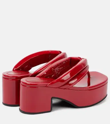 Dries Van Noten 60 patent leather thong sandals | Thumbnail 3